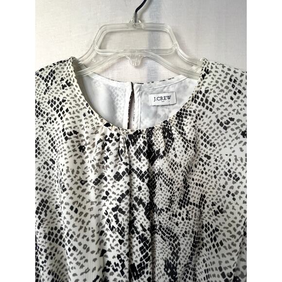 NWT J. Crew women's snake print smocked dress, size XXS - Picture 10 of 15
